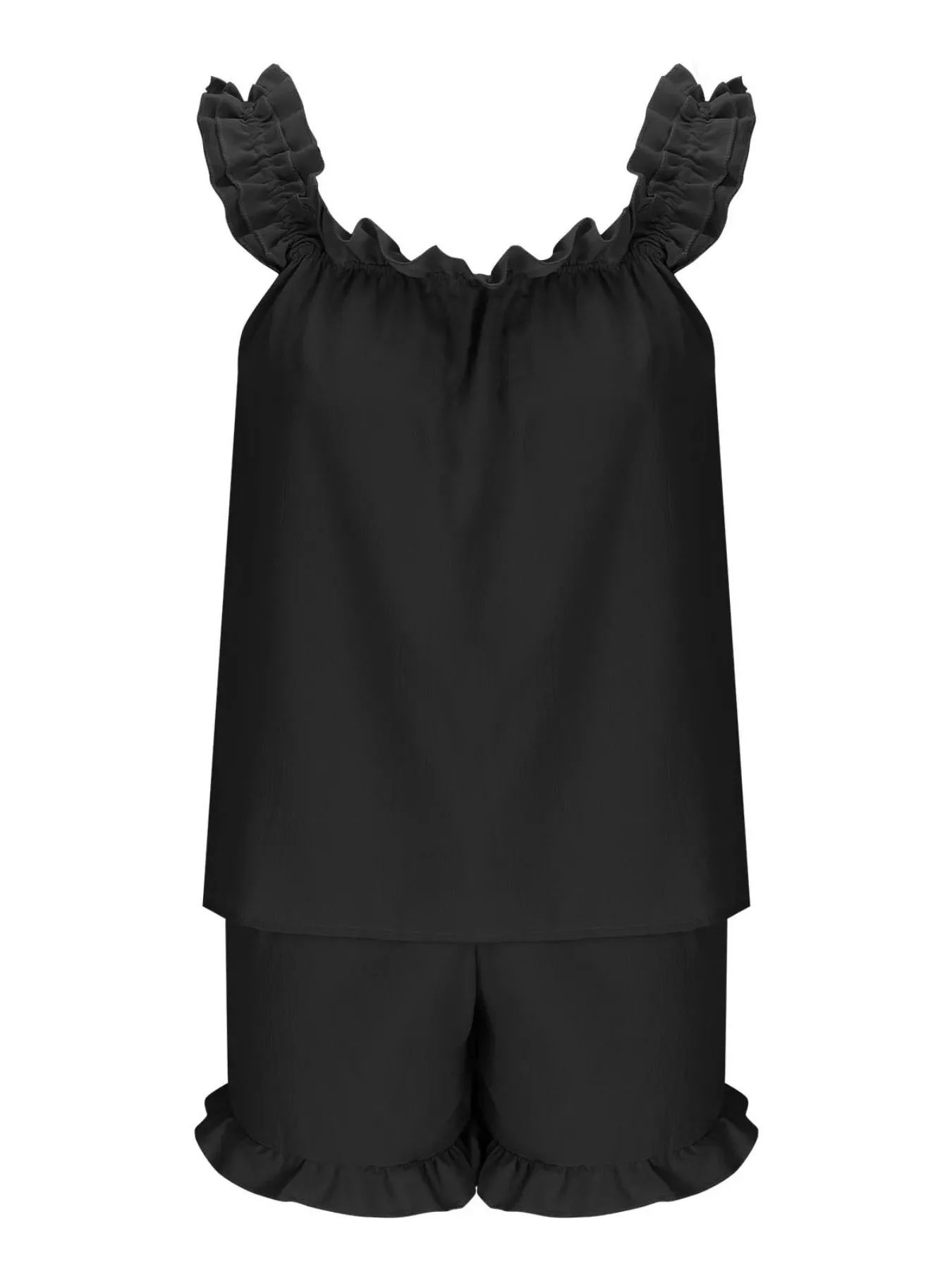 Ruffle Trim Sleeveless Top and Shorts Set - Image 14