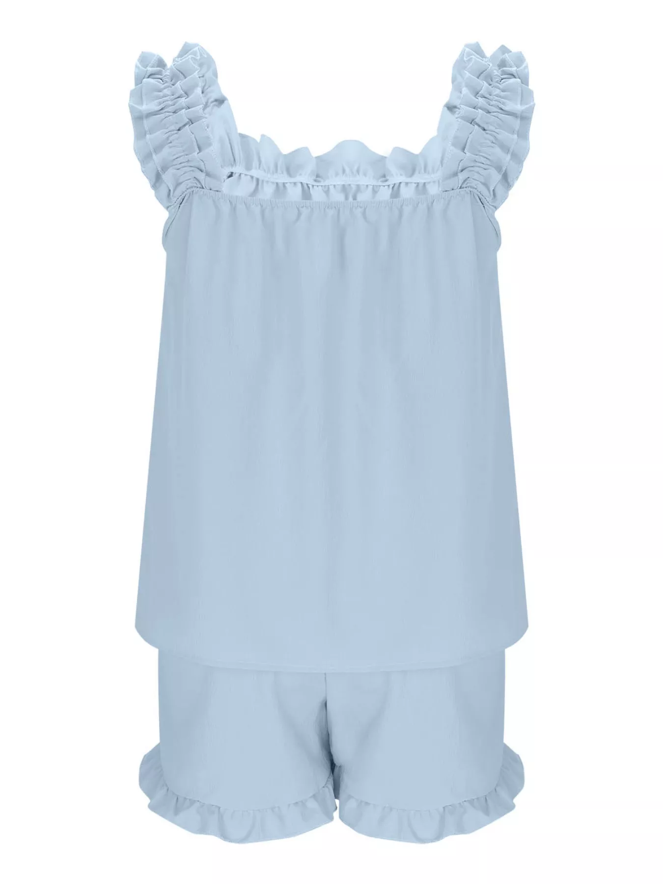 Ruffle Trim Sleeveless Top and Shorts Set - Image 29
