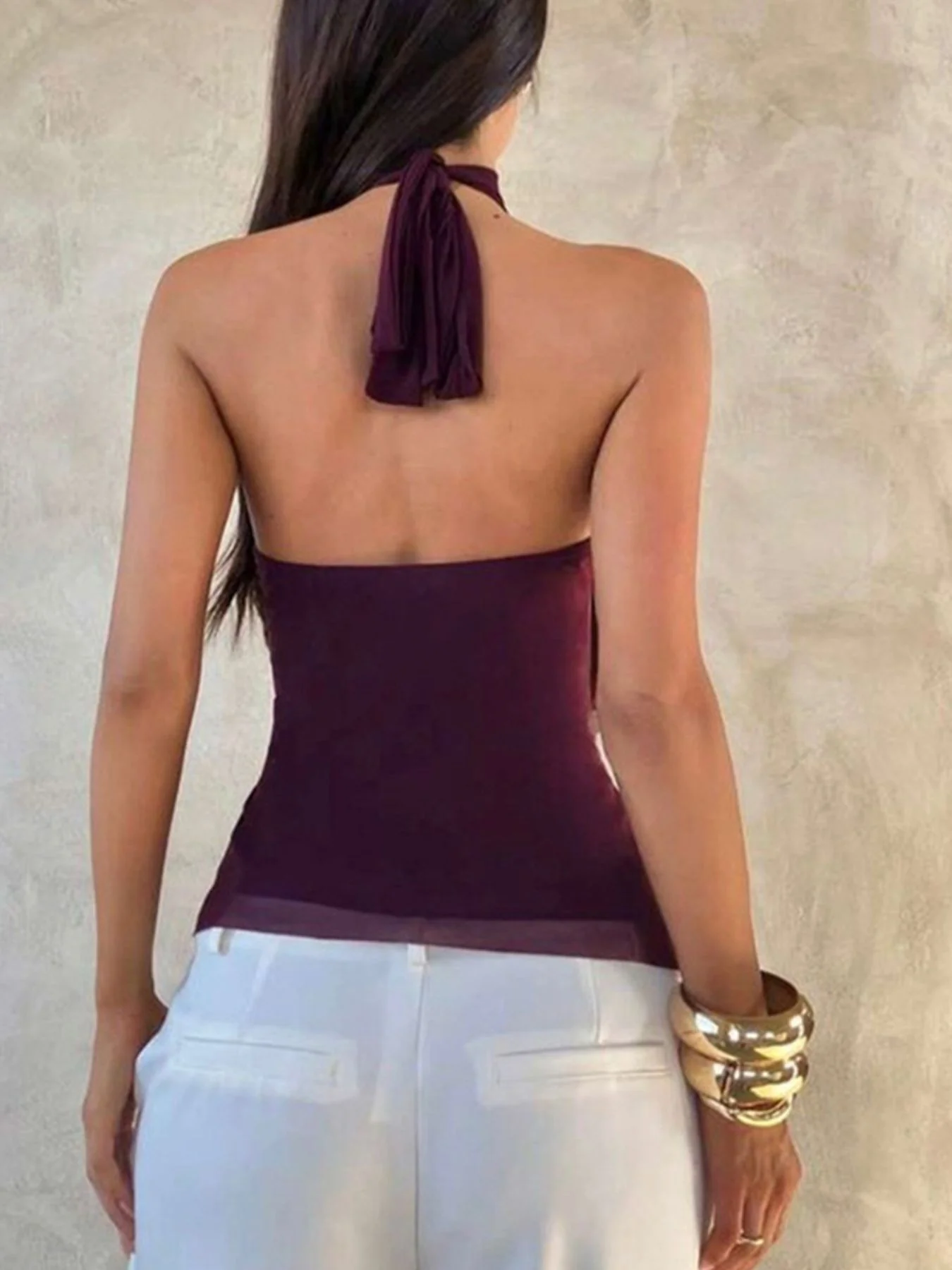 Ruffled Halter Neck Cami - Image 3