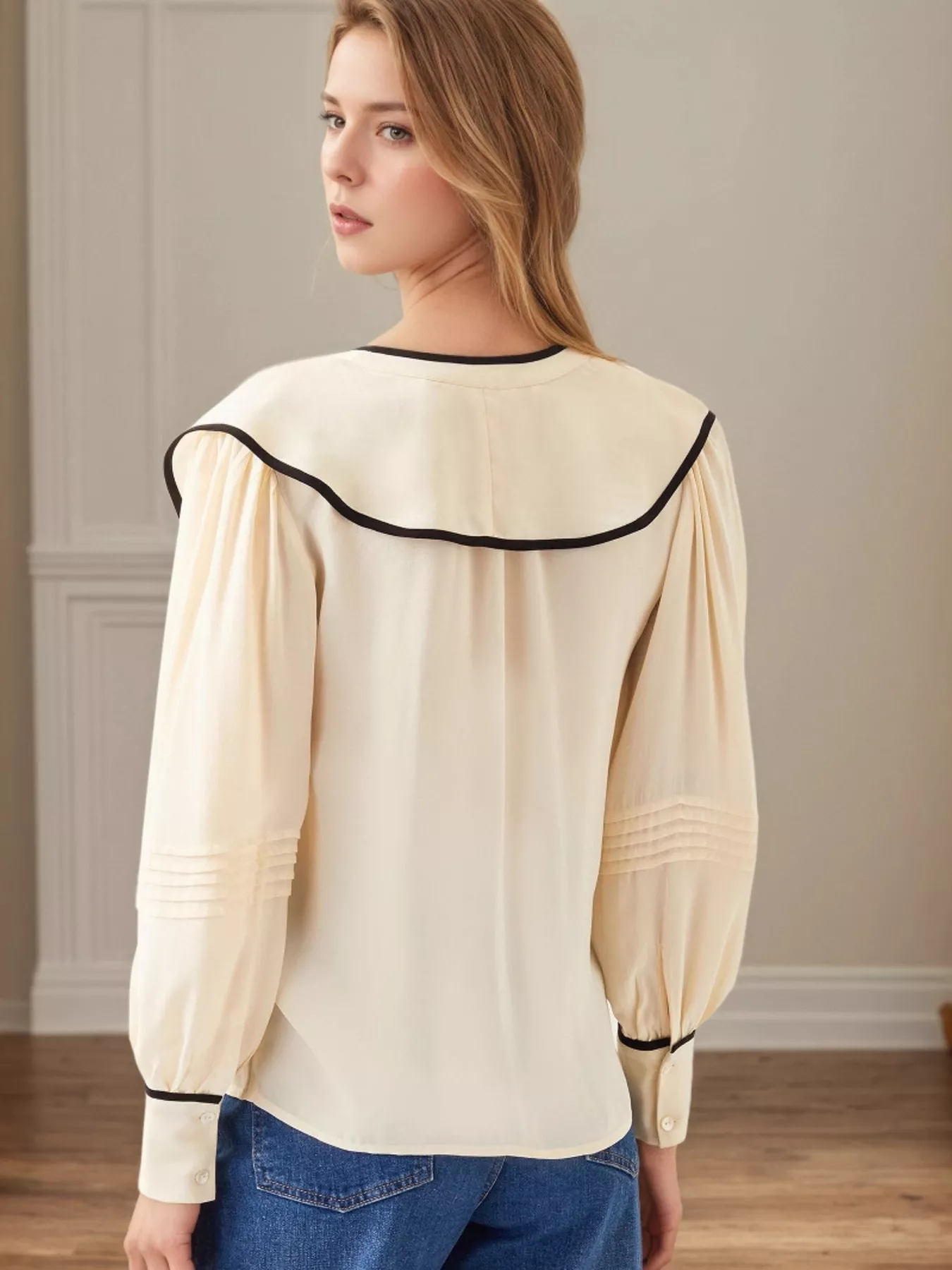 Ruffled Long Sleeve Blouse - Image 2