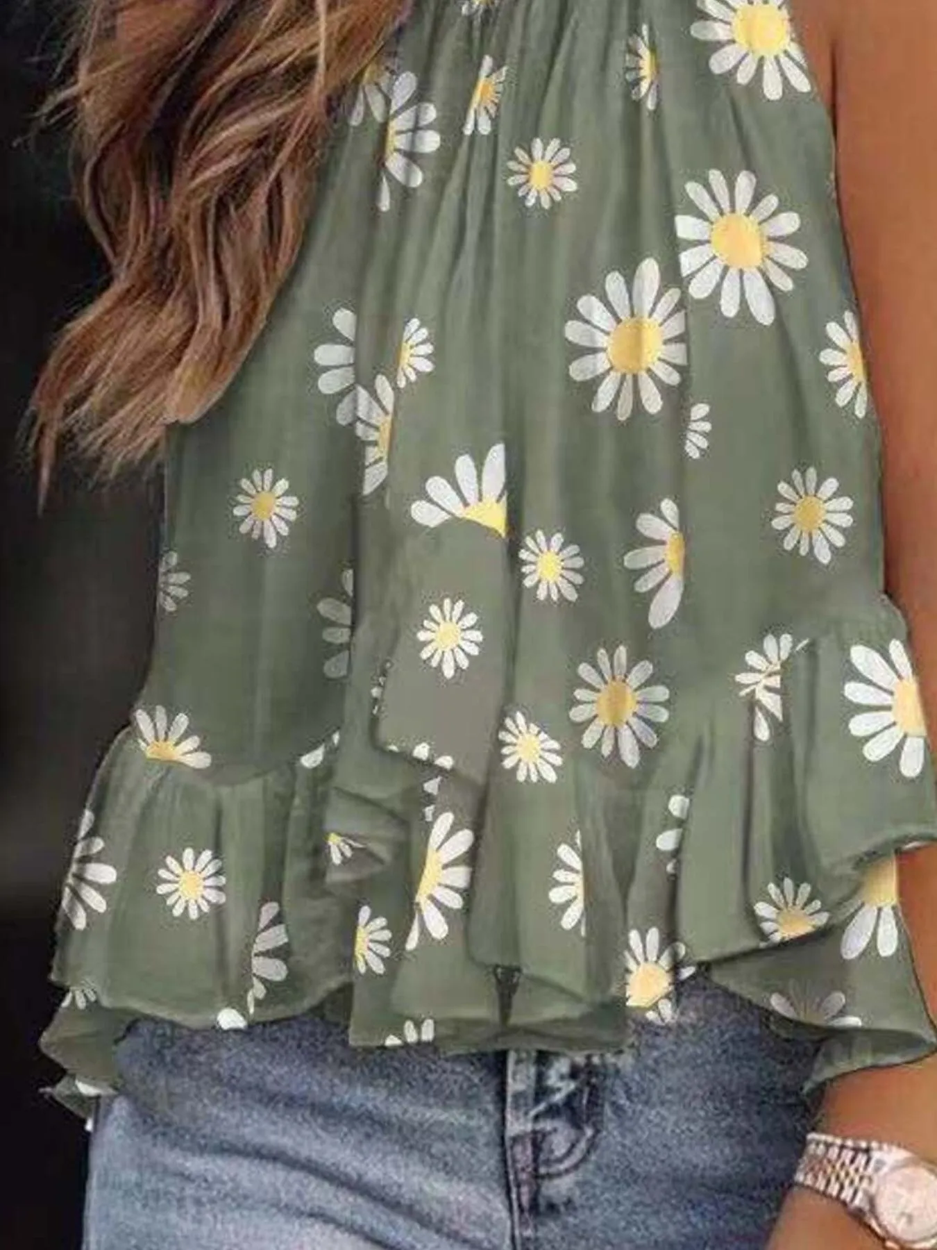 Ruffled Printed Halter Neck Cami Top - Image 18