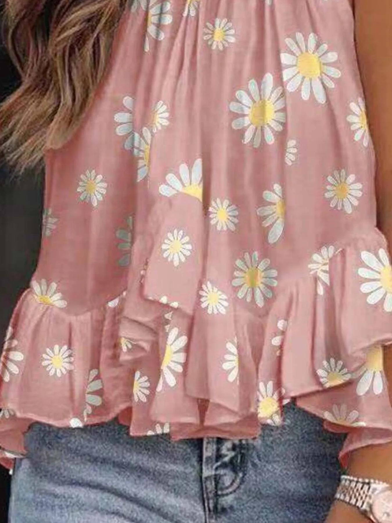 Ruffled Printed Halter Neck Cami Top - Image 21