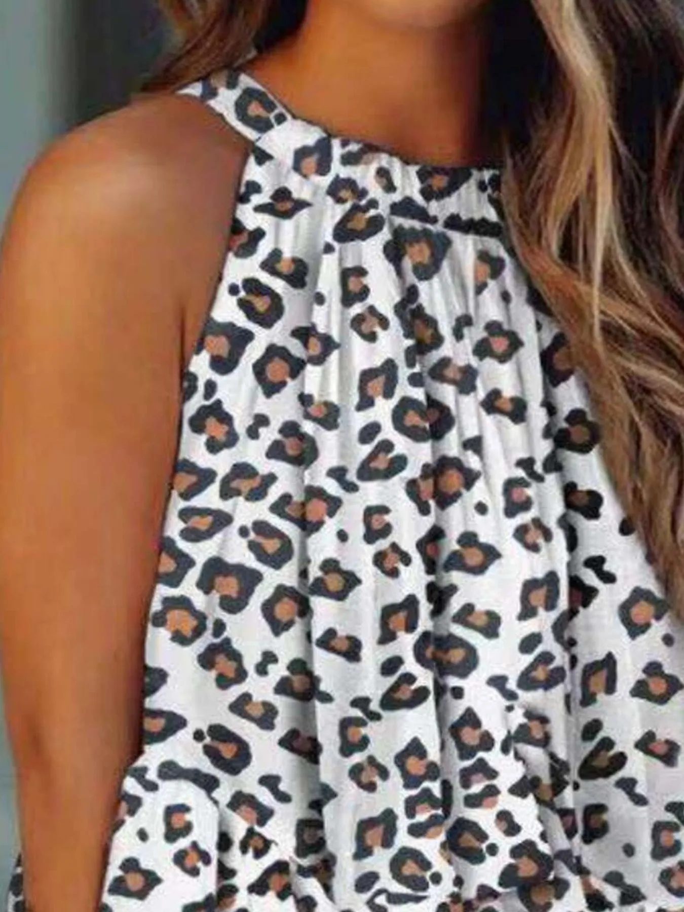 Ruffled Printed Halter Neck Cami Top - Image 8