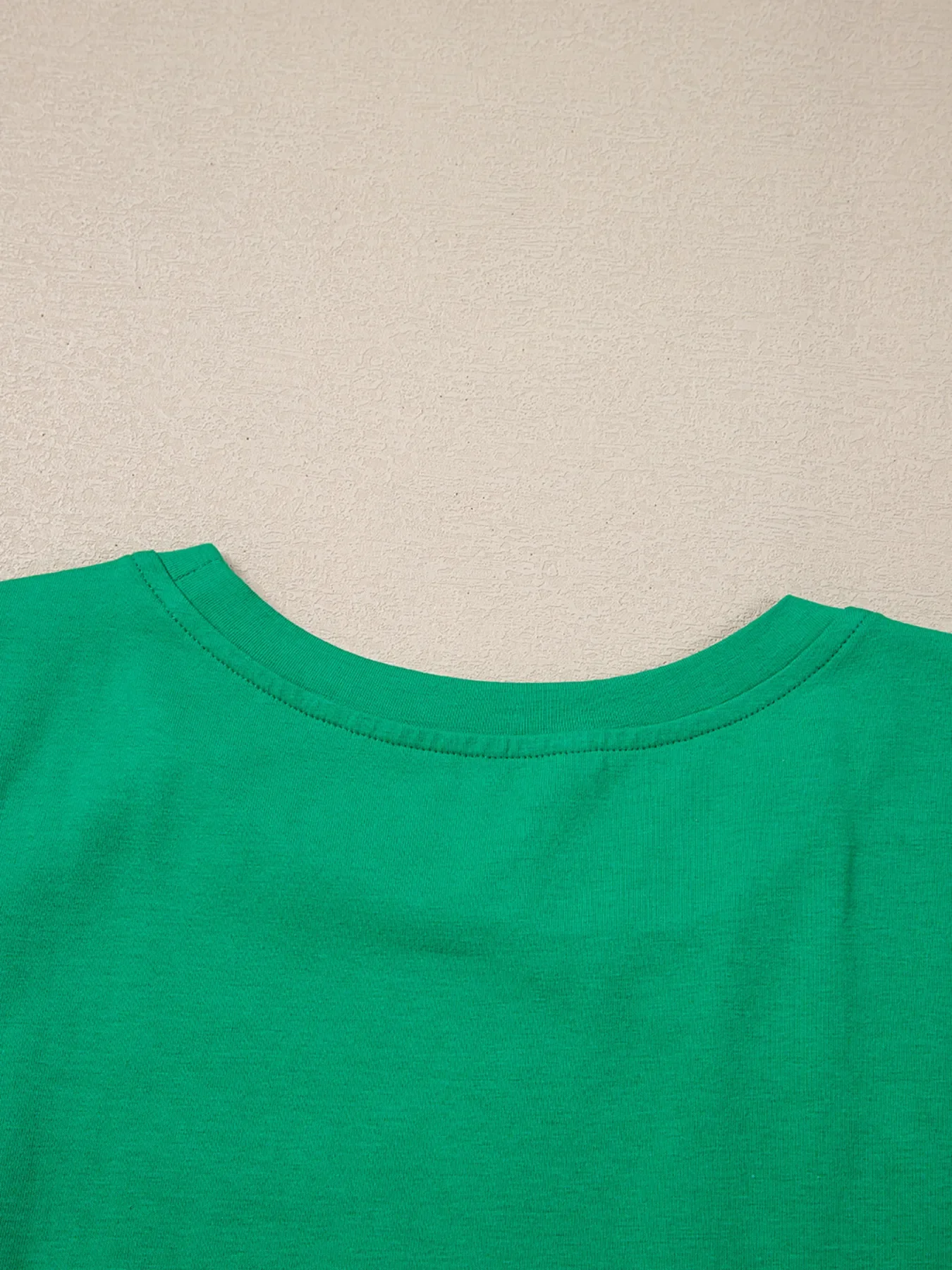 Ruffled Sleeve Slim Fit Crew Neck Top - Image 9