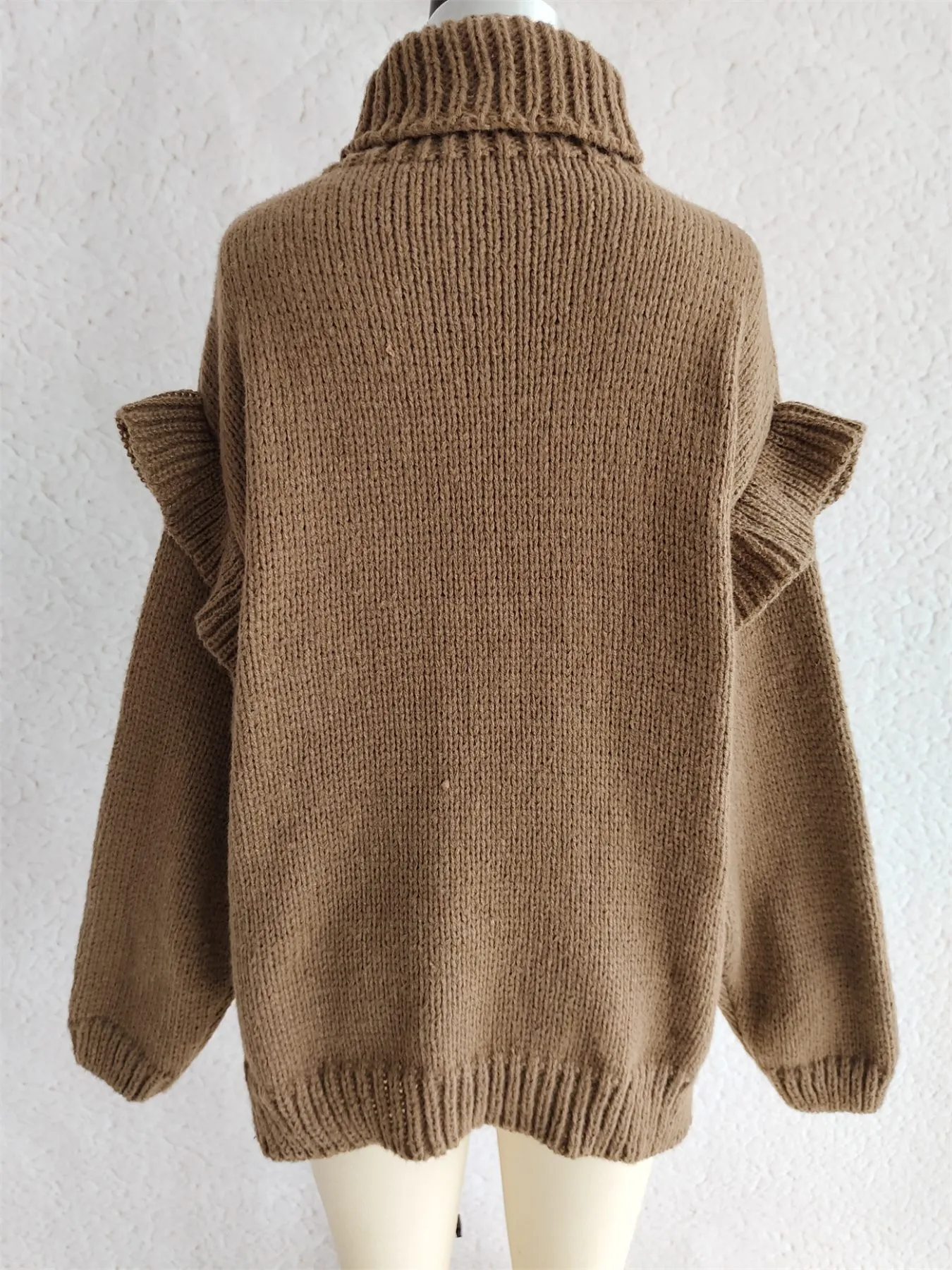 Ruffled Turtleneck Long Sleeve Sweater - Image 11