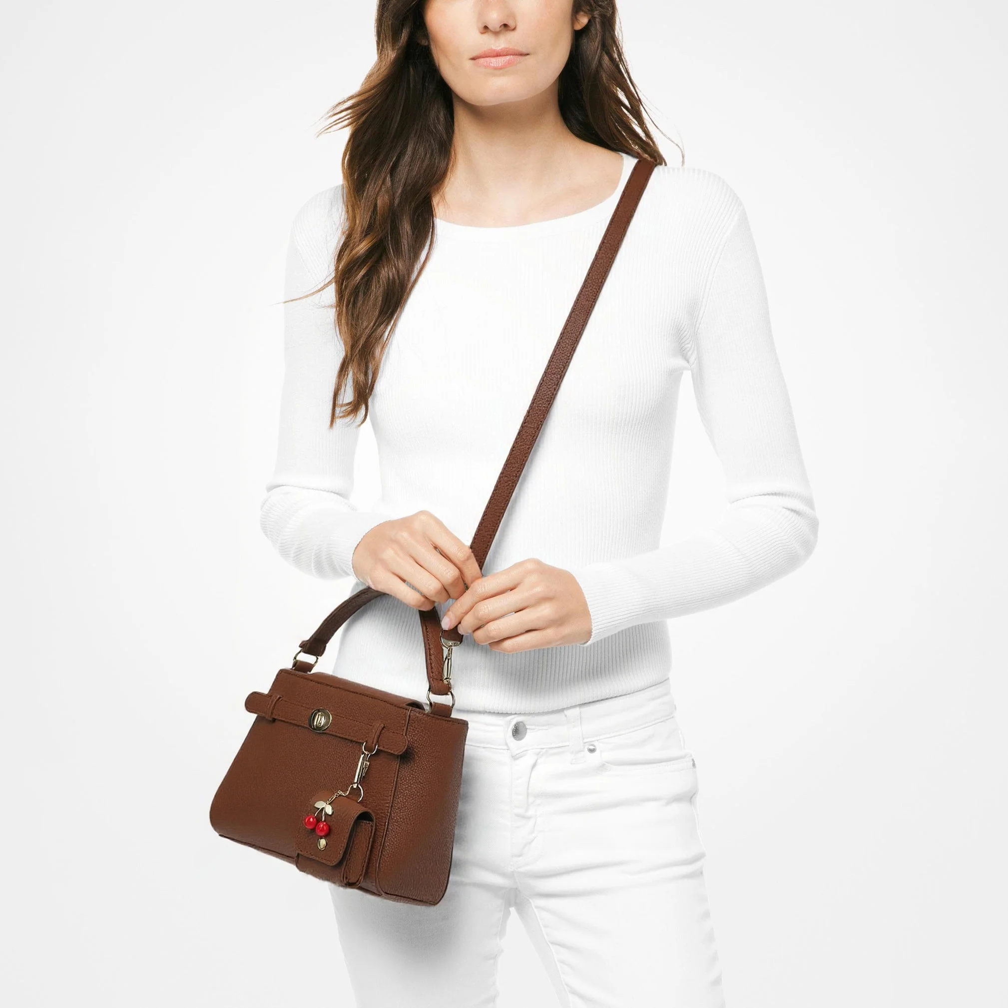 Satchel with Ear Bud Case and Charm - Image 7