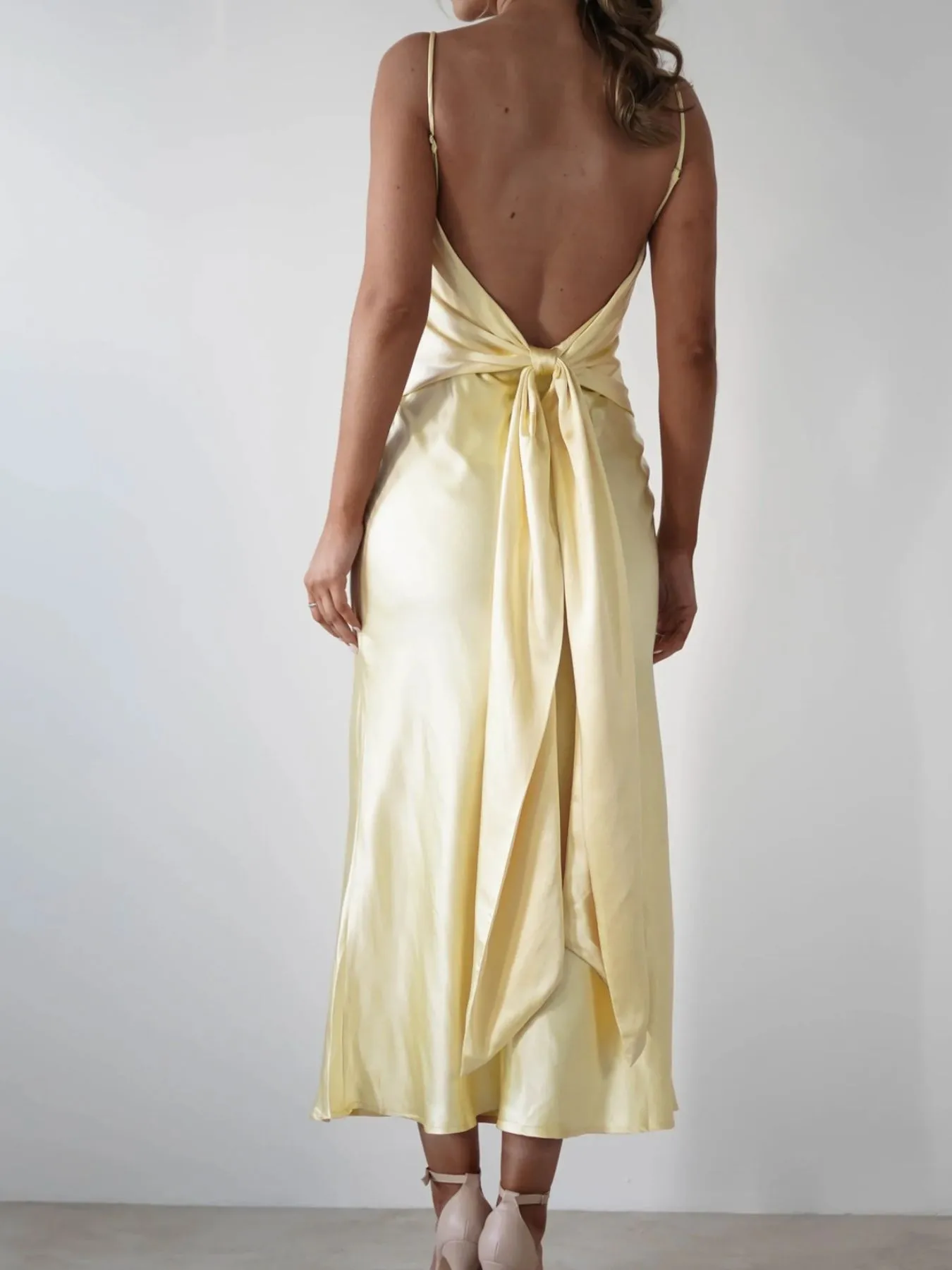 Satin Backless Cami Dress - Image 12