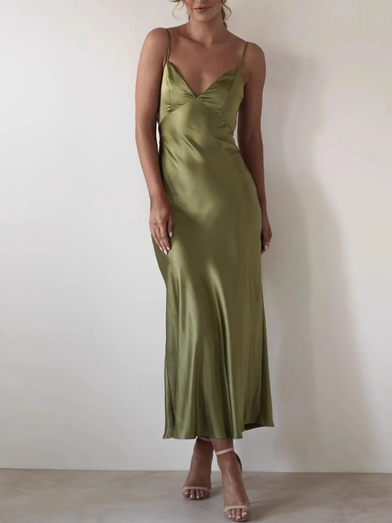Satin Backless Cami Dress - Image 8