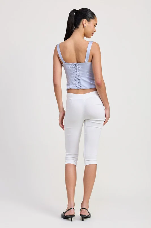 SATIN BUSTIER TOP WITH LACE DETAIL - Image 15