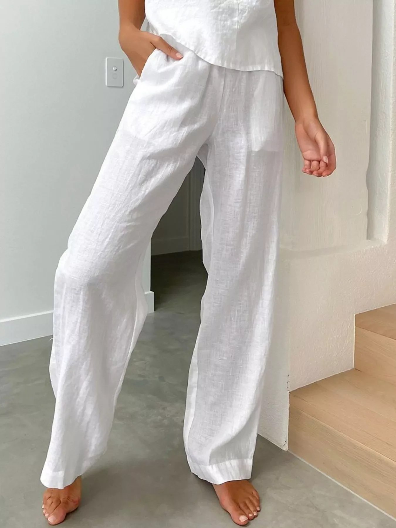 Scoop Neck Cami and Pants Set - Image 3