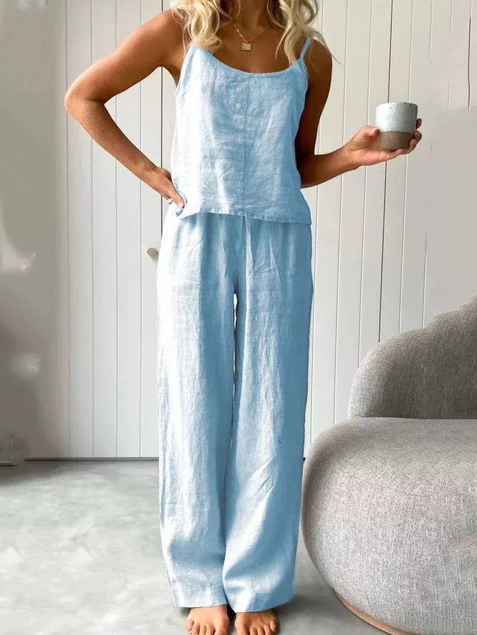 Scoop Neck Cami and Pants Set - Image 4