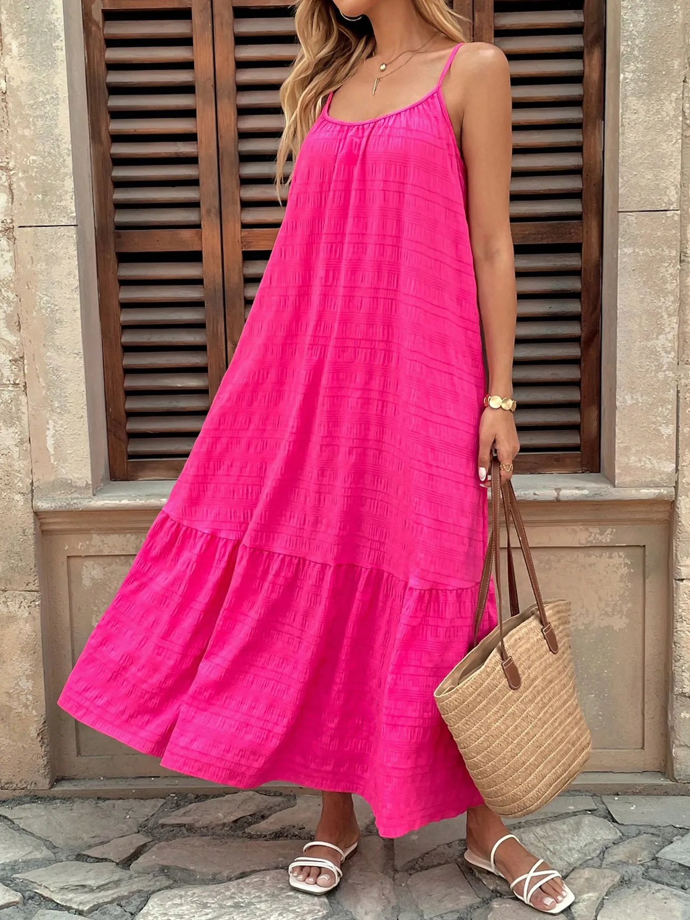 Scoop Neck Cami Maxi Dress - Image 6