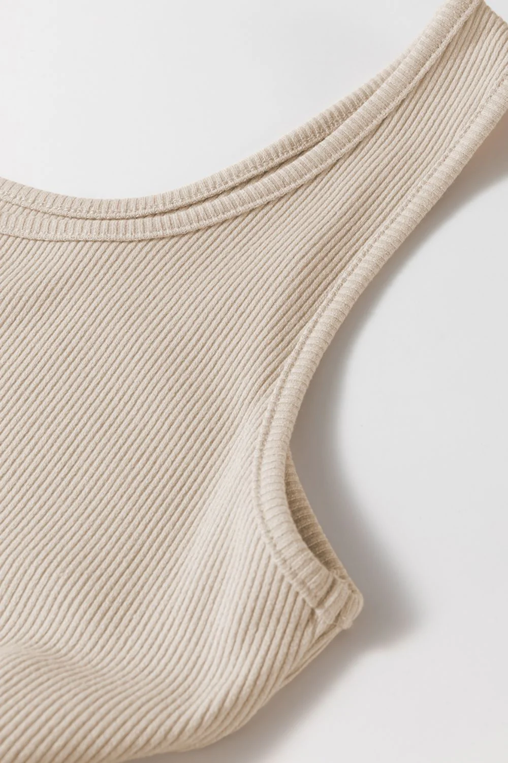 Scoop Neck Ribbed Bodice Sleeveless Midi Tank Dress - Image 7