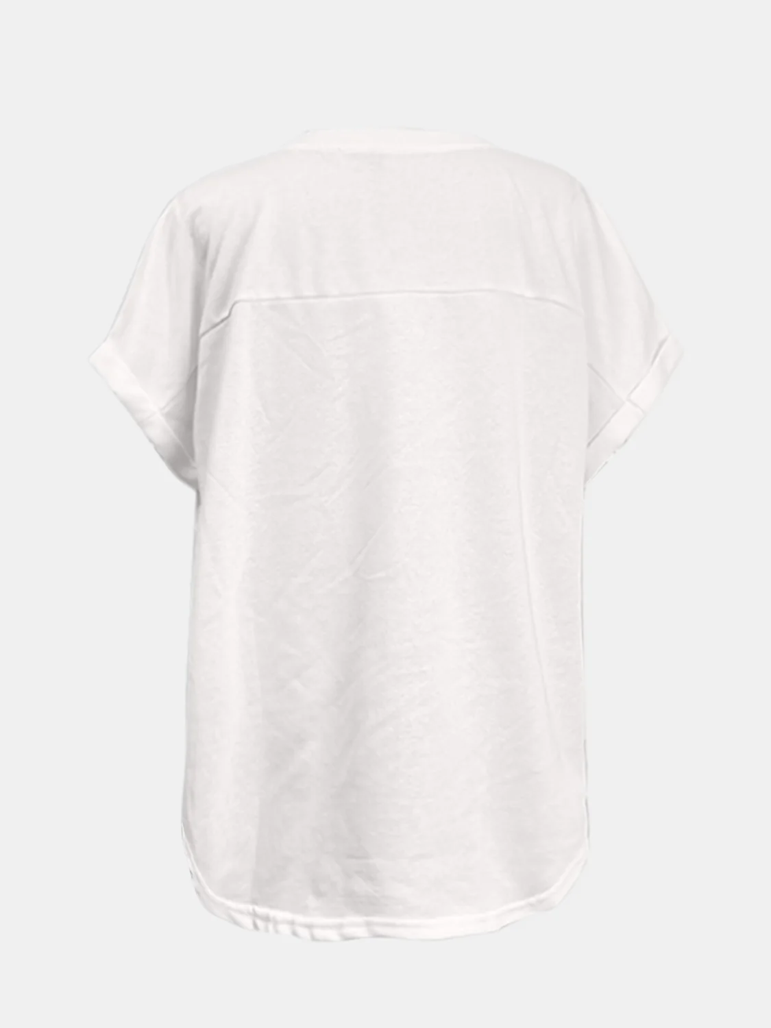 Sequin Round Neck Short Sleeve T-Shirt - Image 3