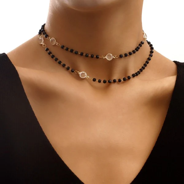 Serenity Black Gold Necklace - Image 2