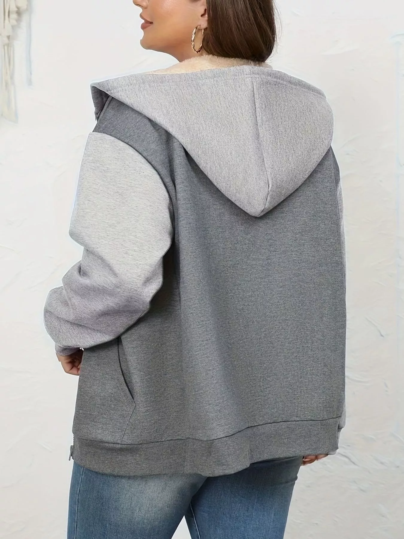 Sherpa Lined Zip-Up Hoodie - Image 2