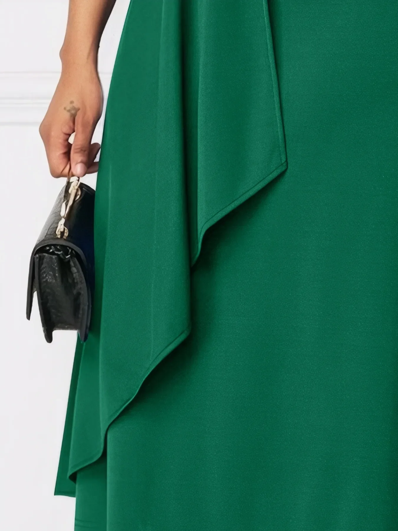Short Sleeve Midi Wrap Dress with Belt Detail - Image 3