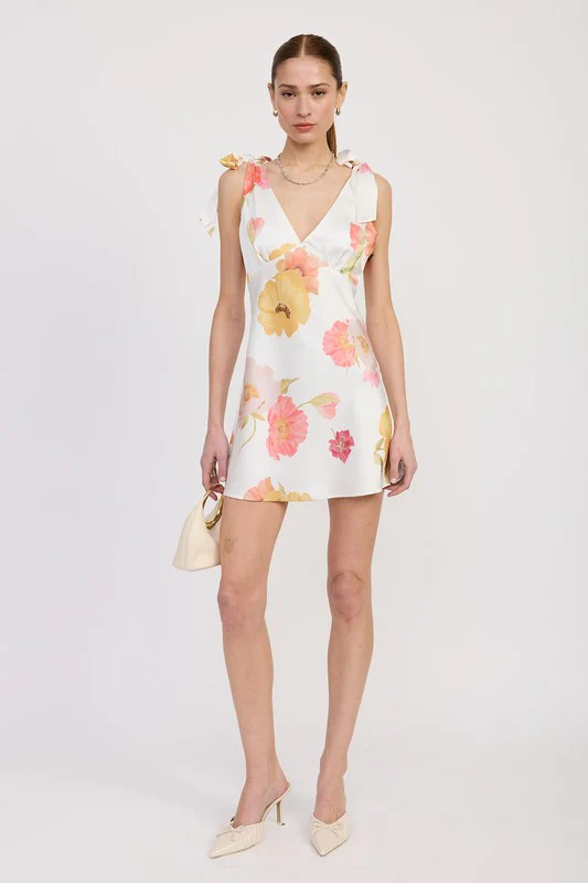 SHOULDER BOWTIE MINI DRESS - Image 3