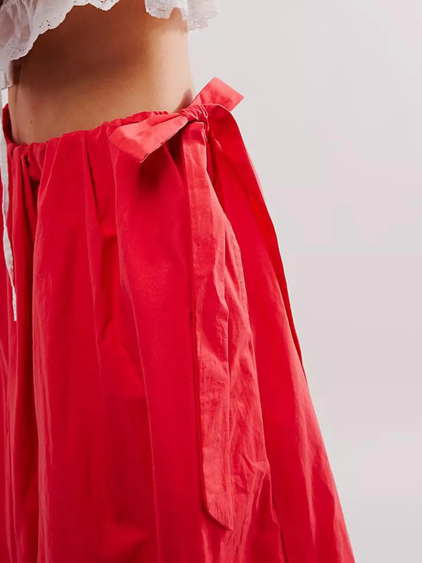 Side Bow Maxi Skirt with Pockets - Image 6