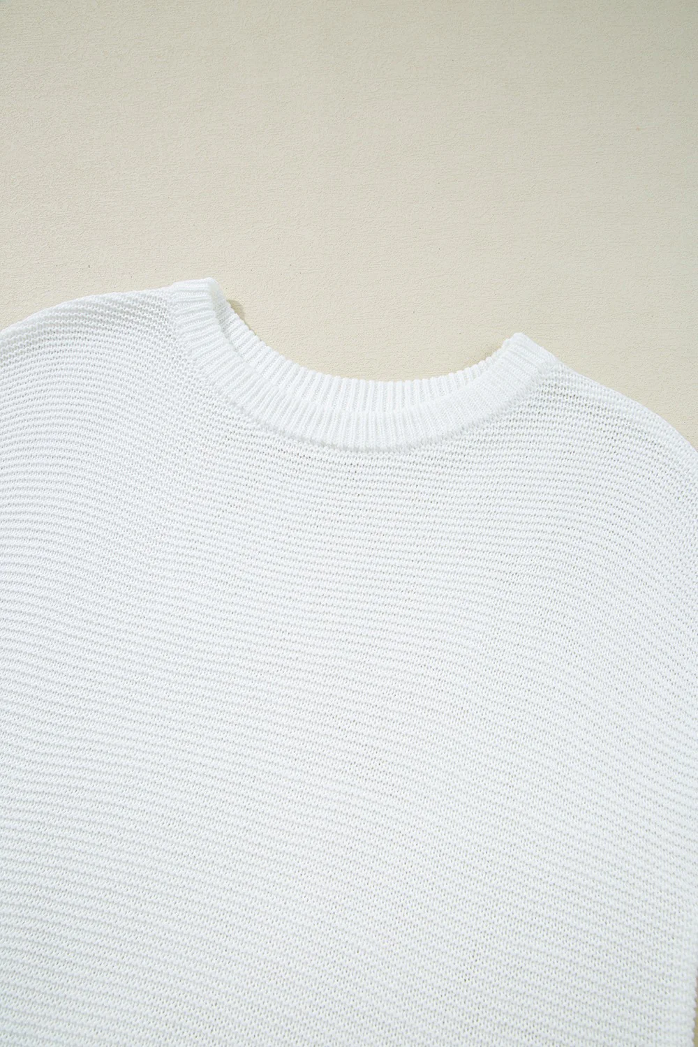 Side Slit Round Neck Knit Top - Image 7