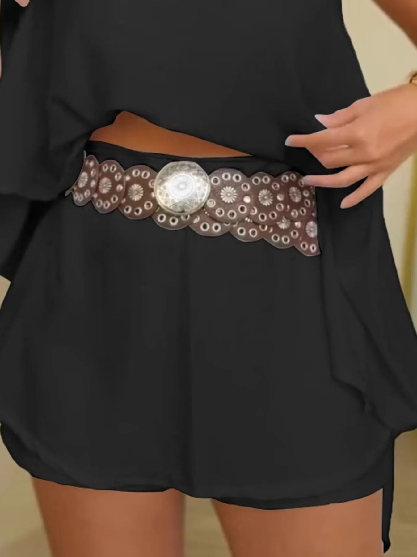 Side Slit Top and Mini Skirt Set - Image 14