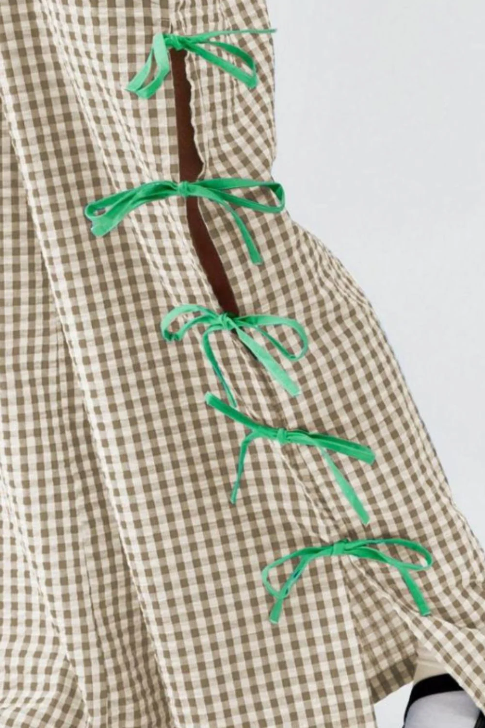 Side Tied Plaid Pants - Image 6