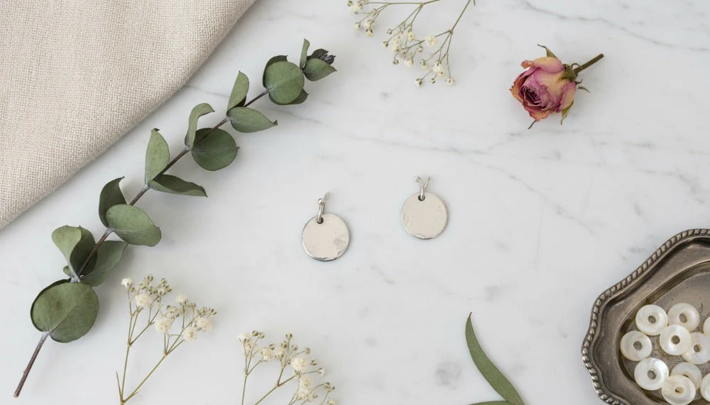 Silver Aura Stud Earrings