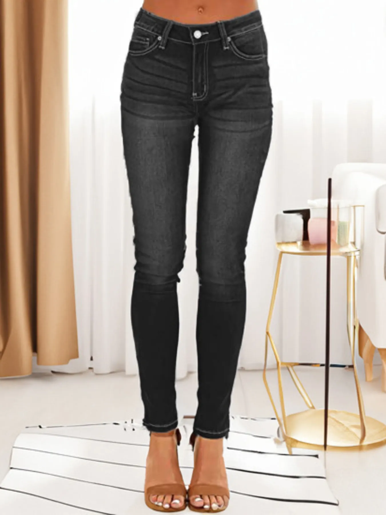 Skinny Fit Washed Jeans - Image 11