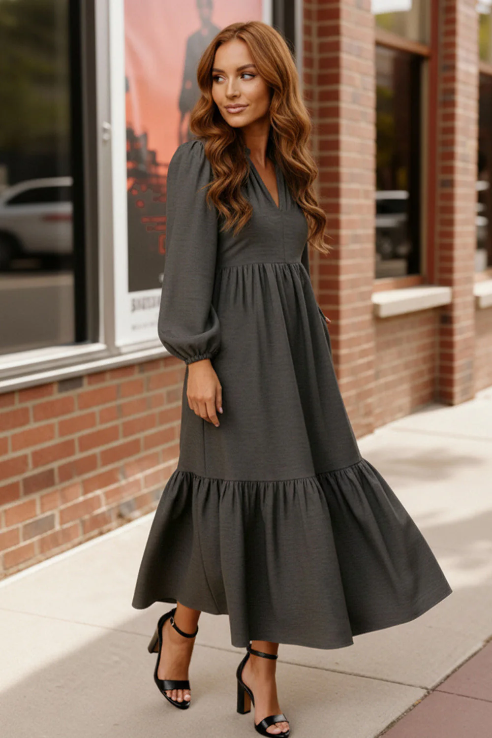 Slate Serenade Maxi Dress - Image 2
