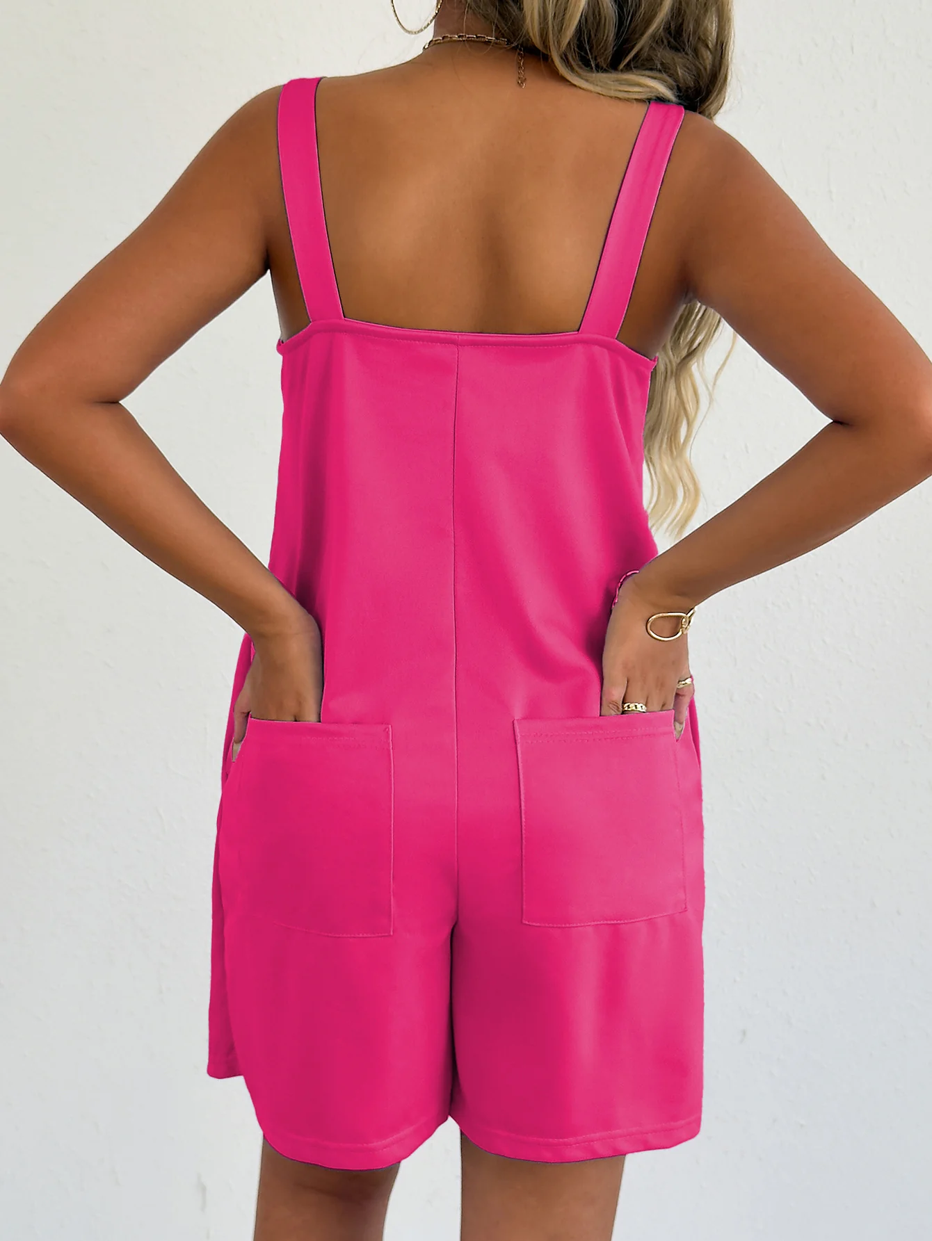 Sleeveless Casual Romper with Side Pockets - Image 12