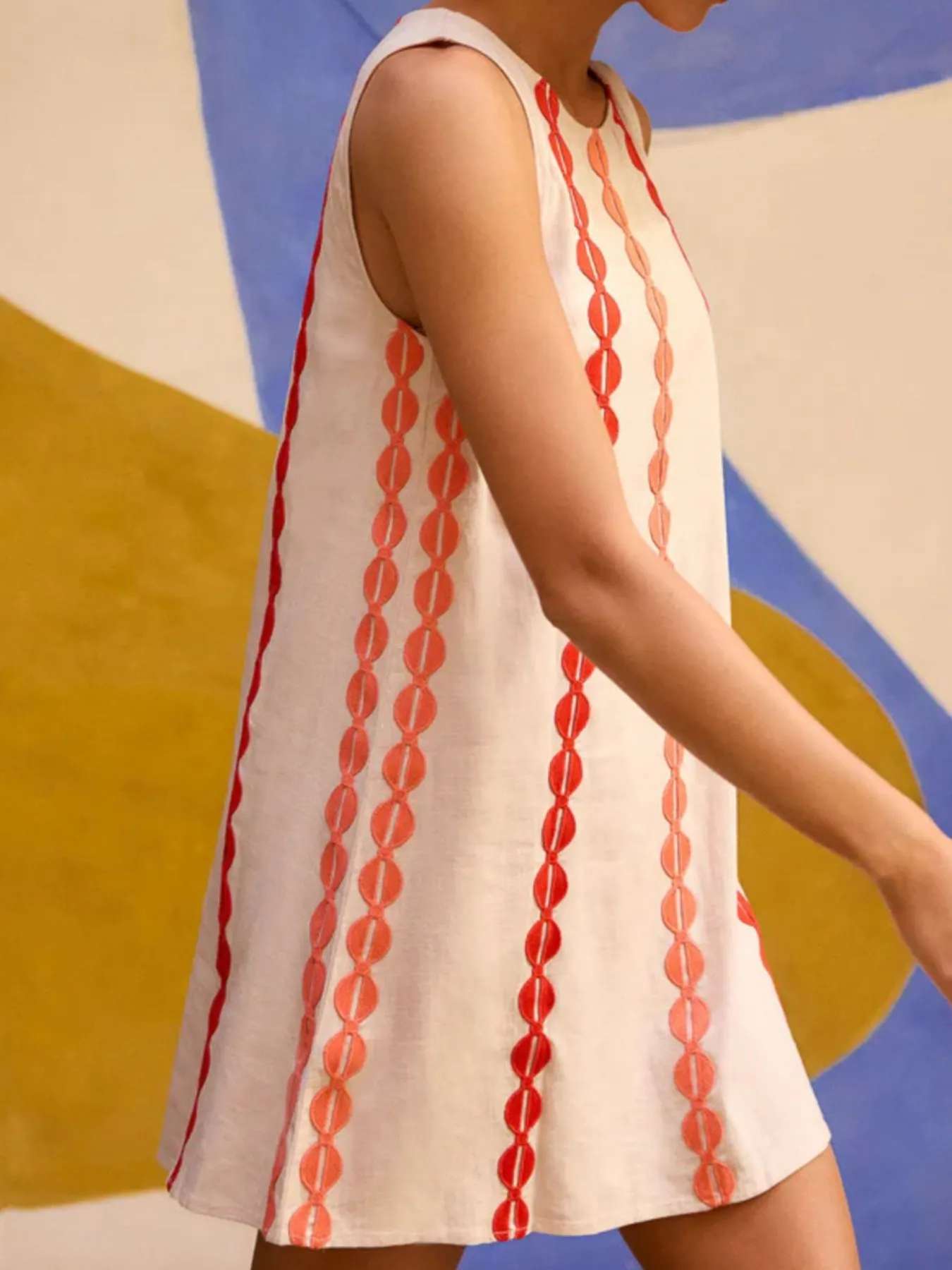 Sleeveless Geometric Print Mini Dress - Image 4