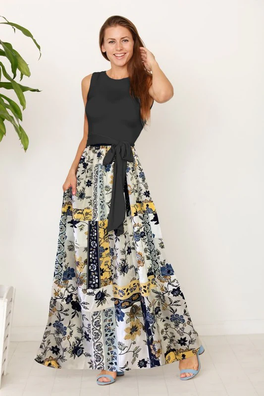 Sleeveless handkerchief woven skirt maxi dress - Image 4