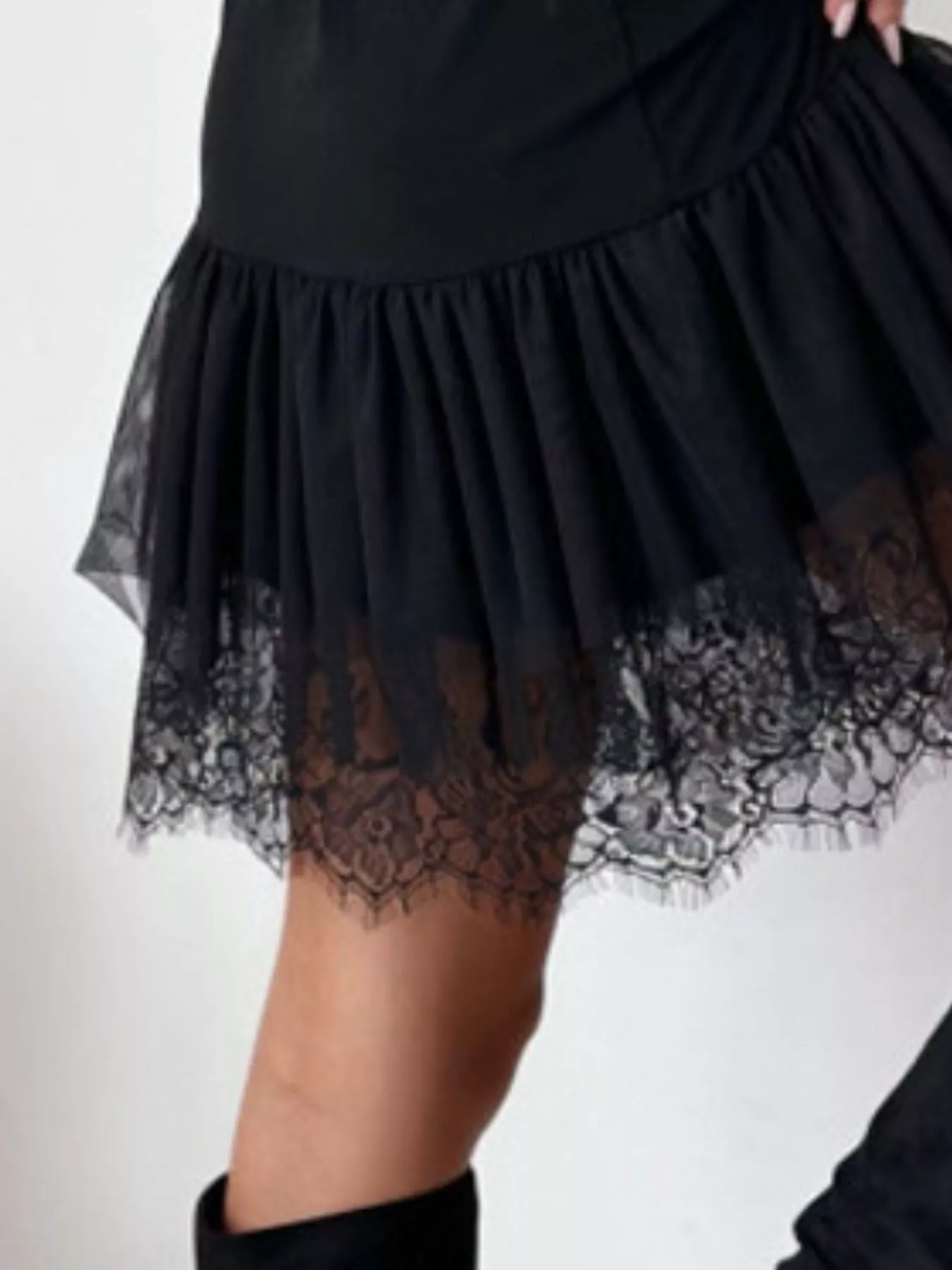 Sleeveless Tulle Hem Mini Dress - Image 4