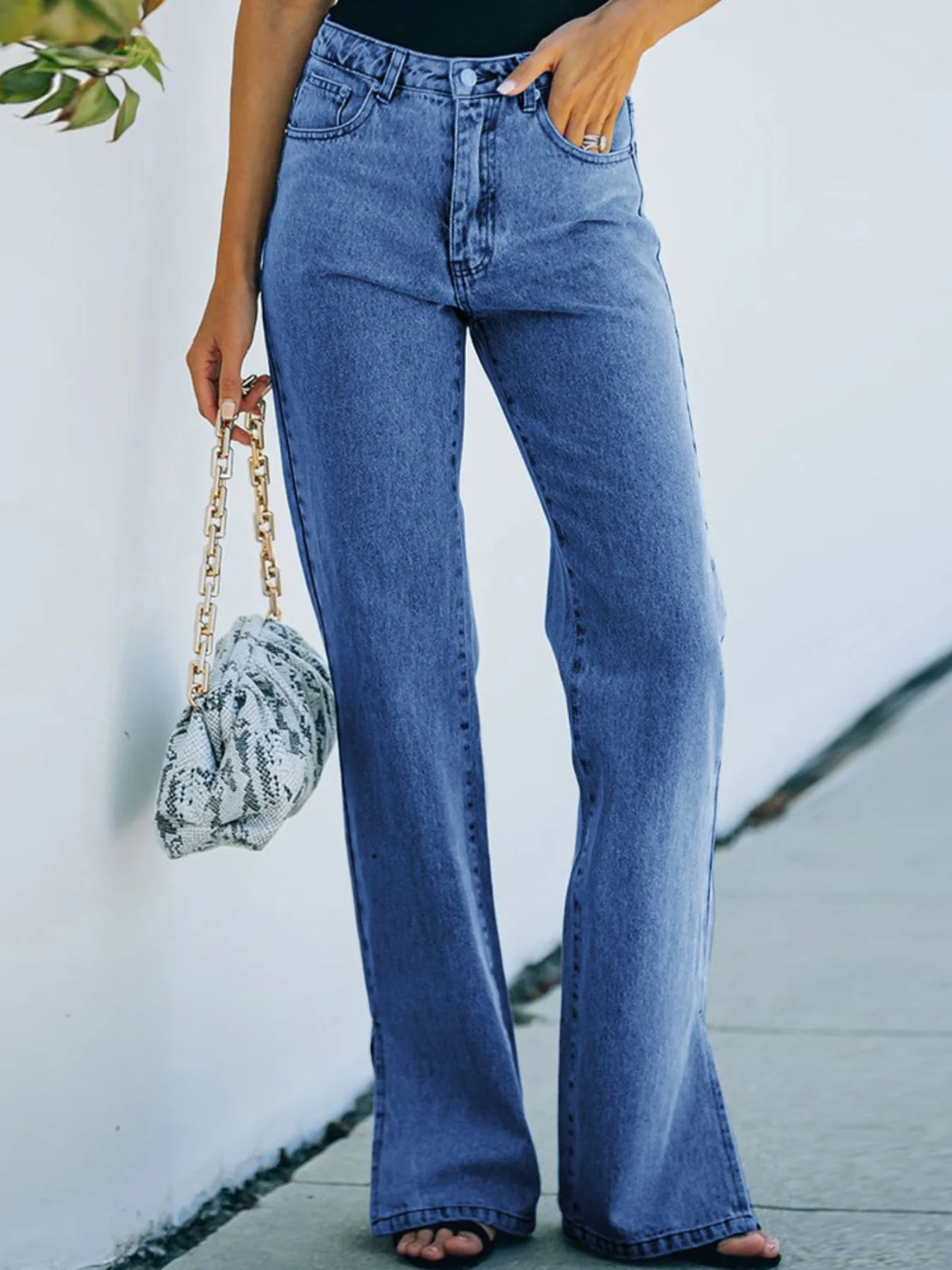 Slit Hem Bootcut Jeans - Image 8
