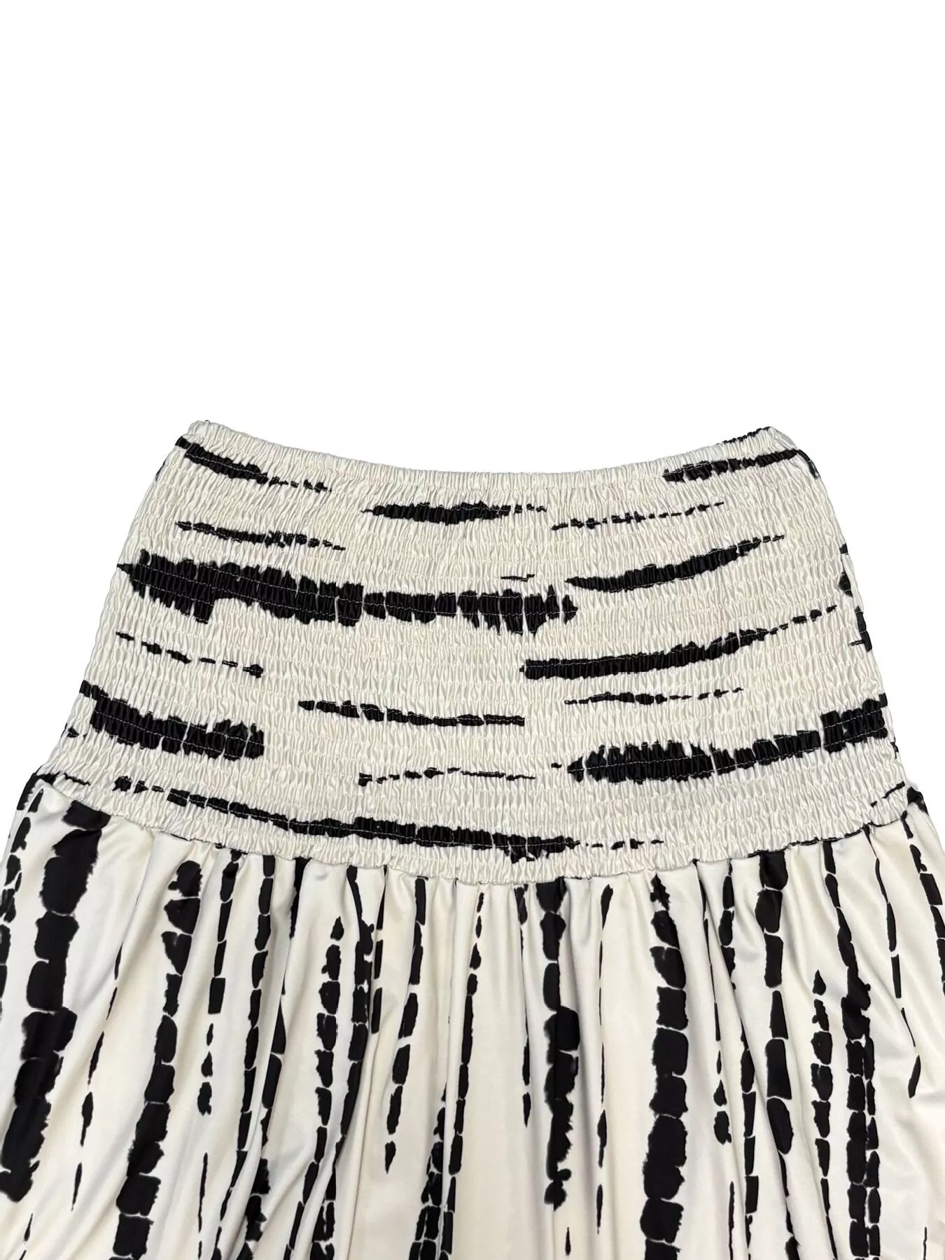 Smocked Asymmetrical Hem Skirt - Image 6