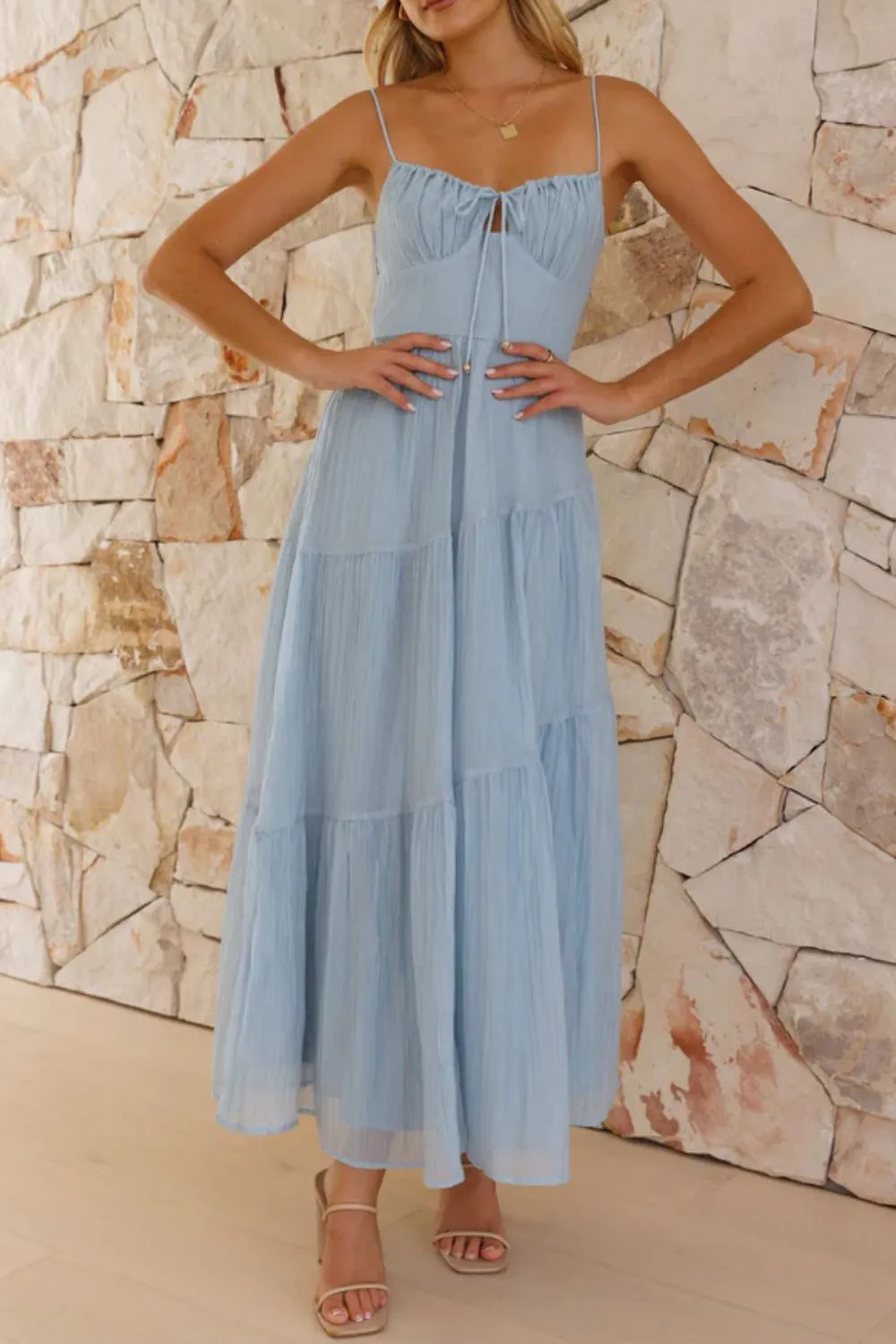 Smocked Back Midi Cami Dress - Image 5