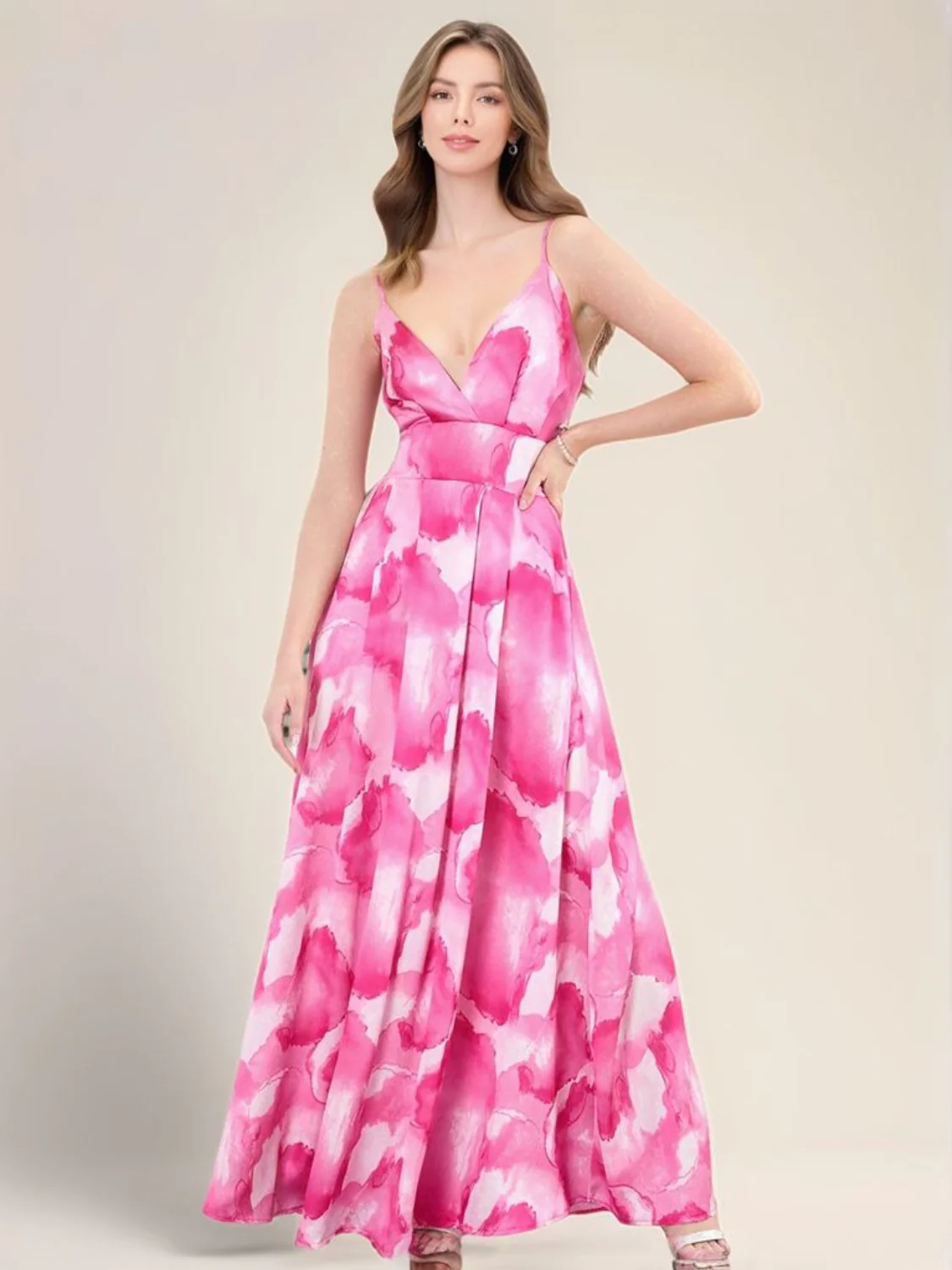Smocked Back Tie-Dye Maxi Cami Dress - Image 13