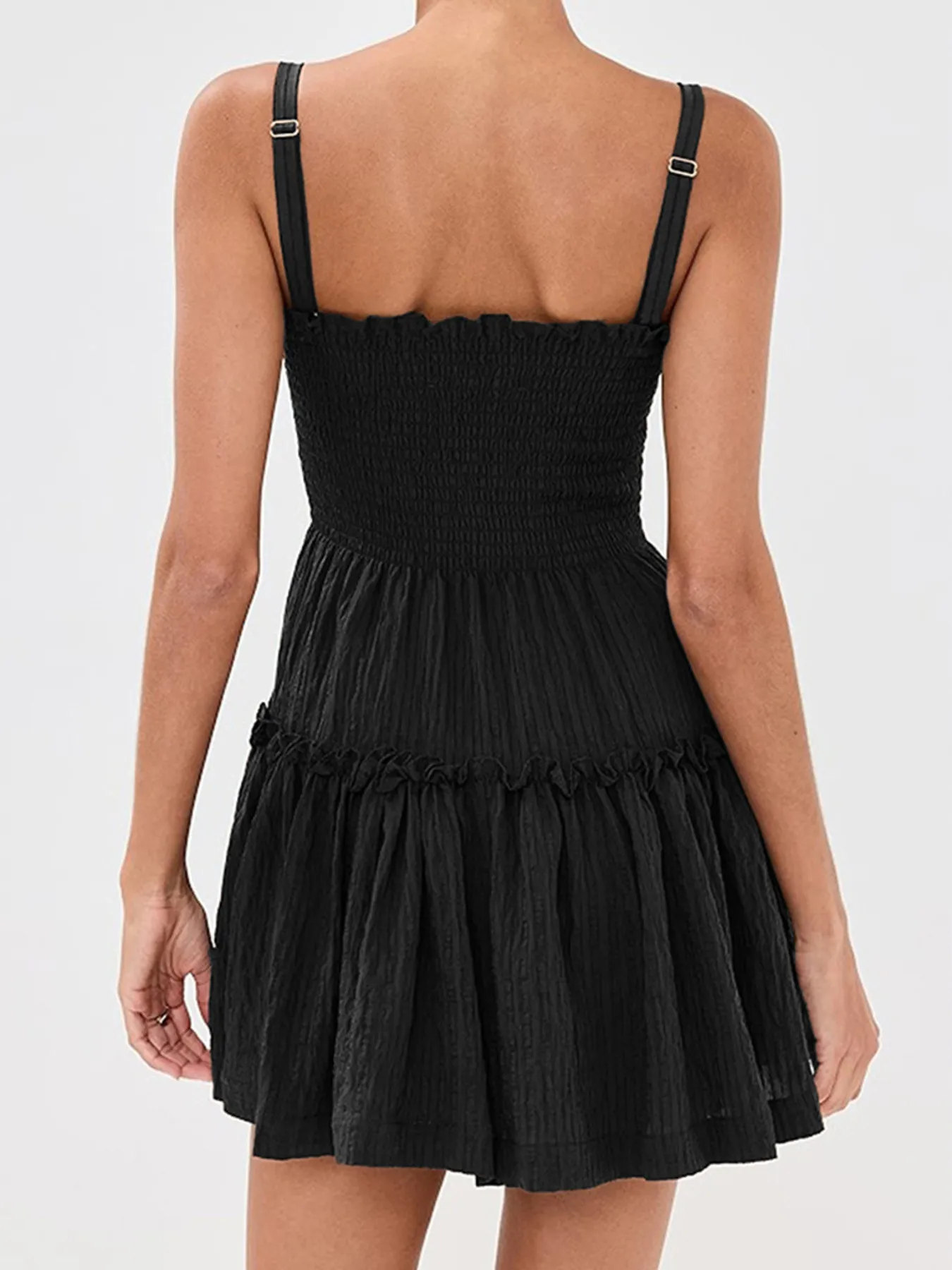 Smocked Frill Cami Mini Dress - Image 4