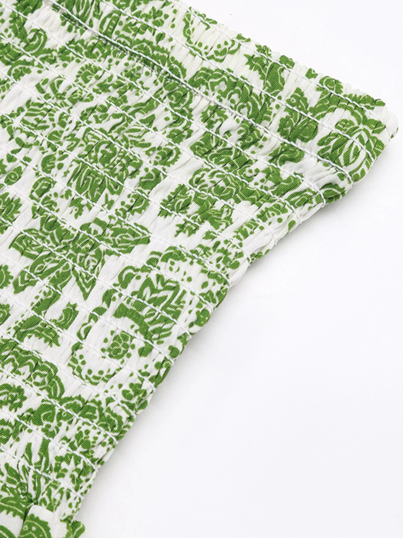Smocked Printed Skirt - Image 7