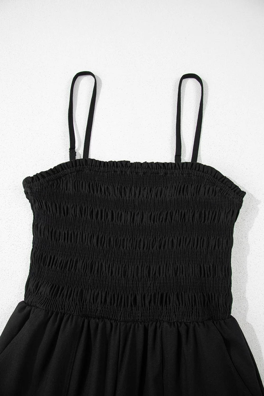 Smocked Spaghetti Straps Wide Leg Jumpsuit - Image 8