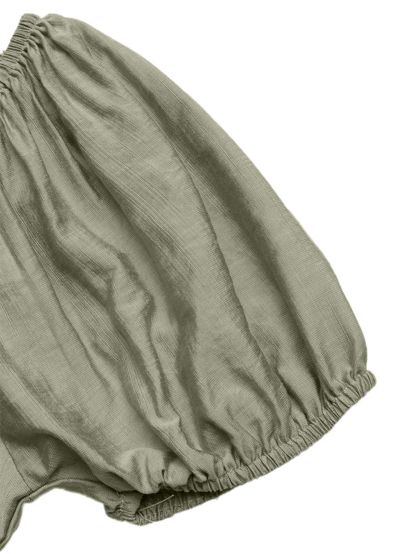 Smocked Waist Puff Sleeve Maxi Dress - Image 8