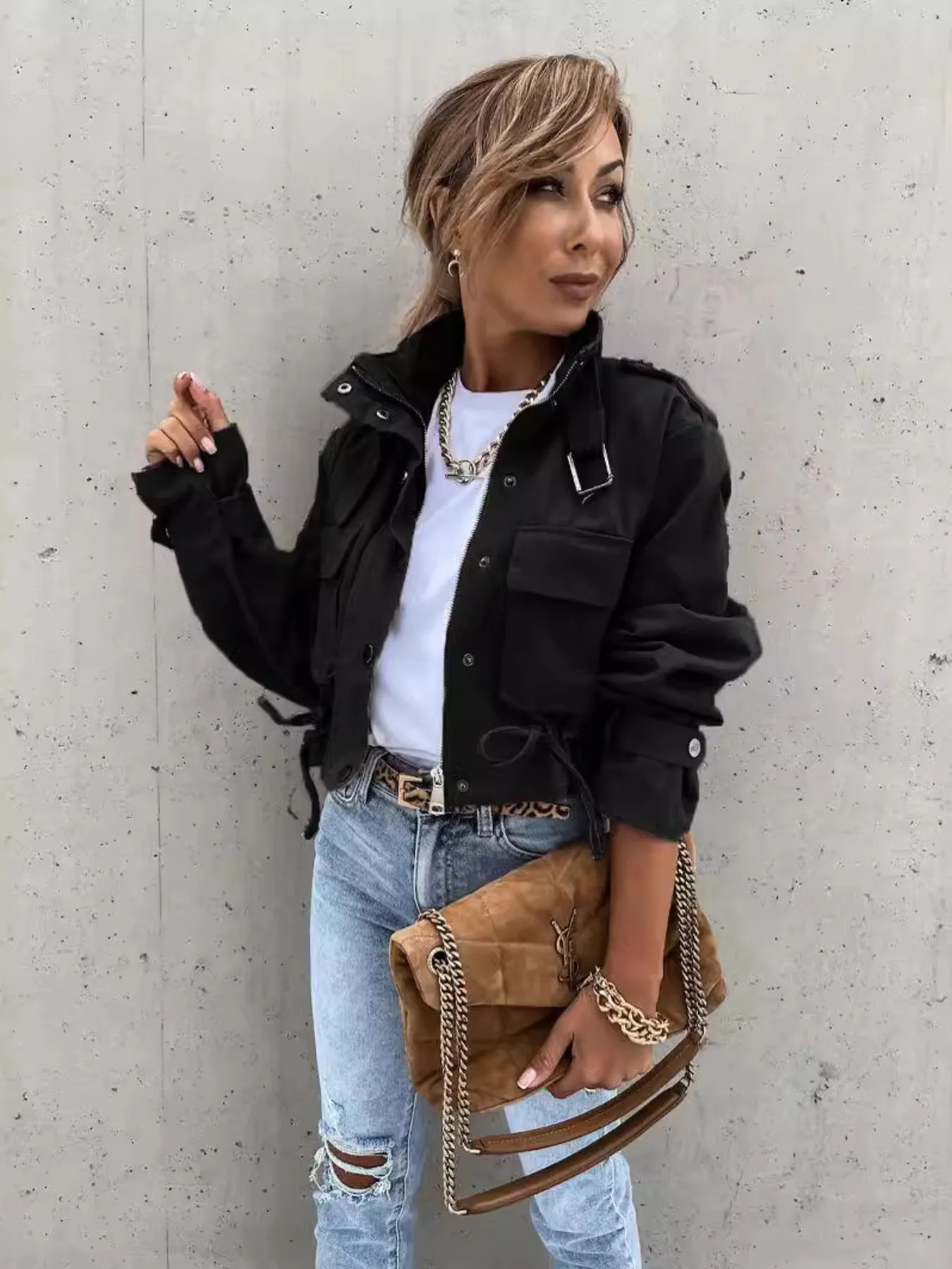 Snap Down Long Sleeve Jacket - Image 10