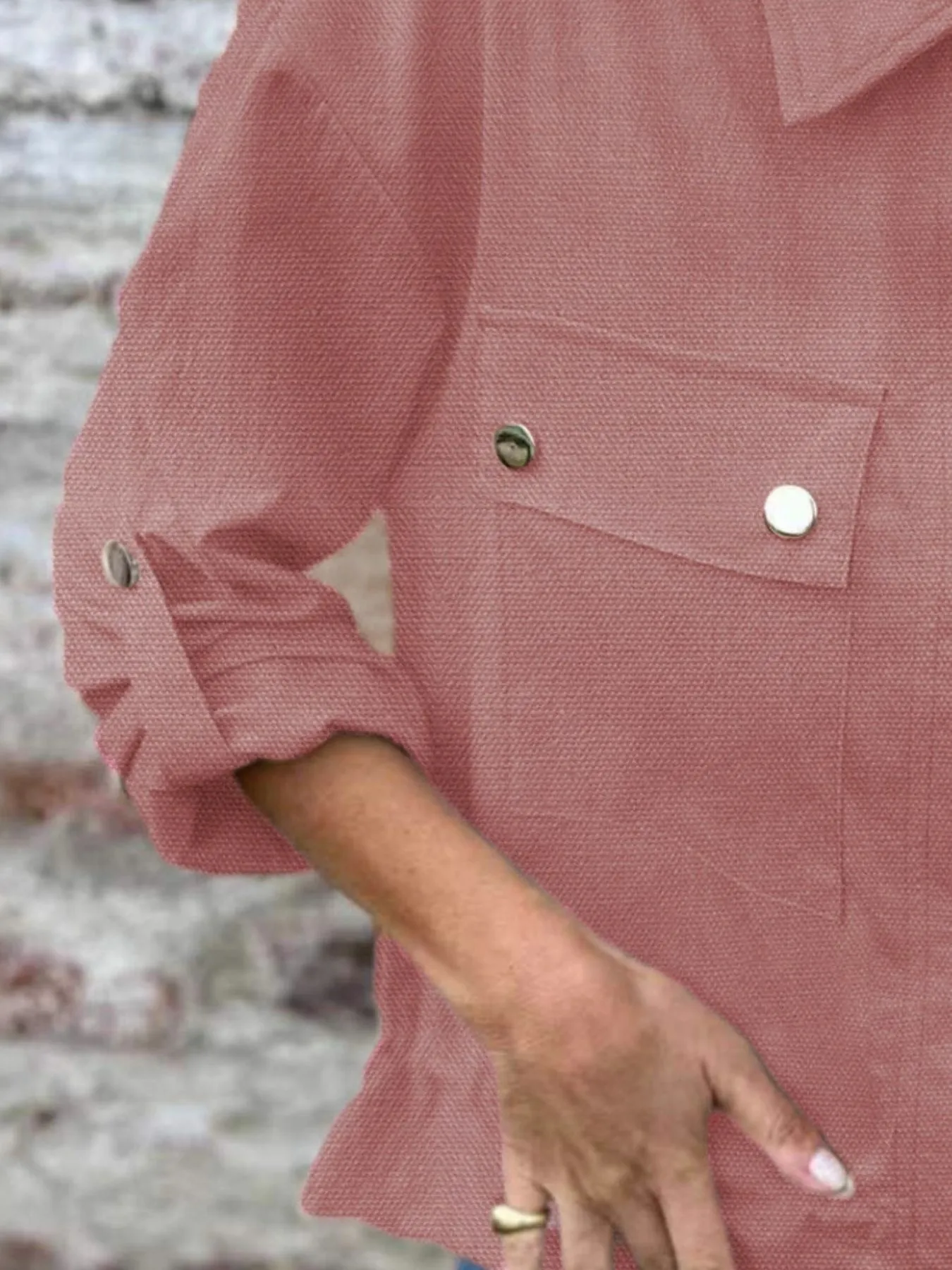 Snap-Down Utility Shacket with Chest Pockets - Image 7
