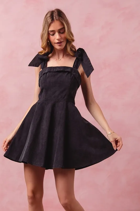 SO ME Fit and Flare Washed Gameday Dress - Image 3