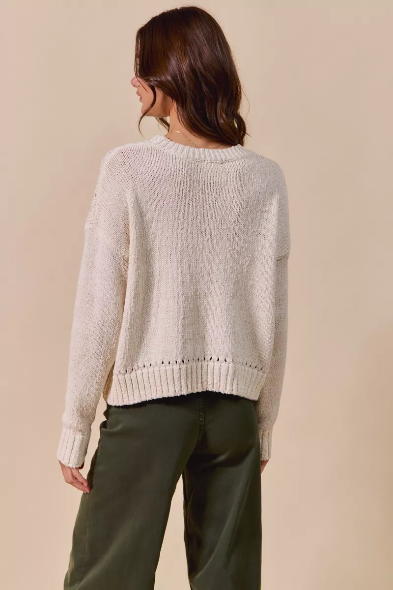 SO ME Vegetable Round Neck Long Sleeve Sweater - Image 12