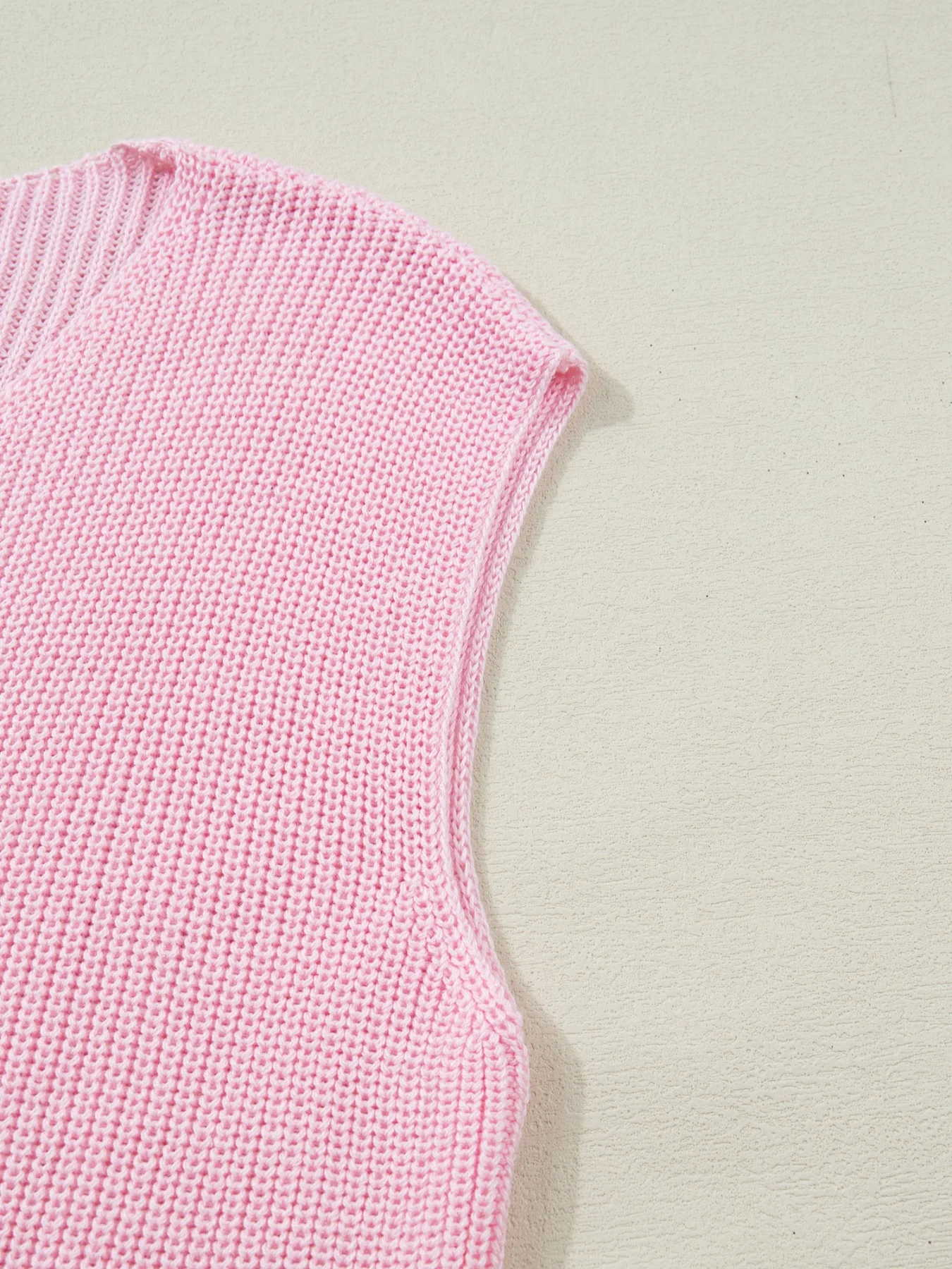 Solid Color Knit V Neck Button Front Sweater Vest - Image 13