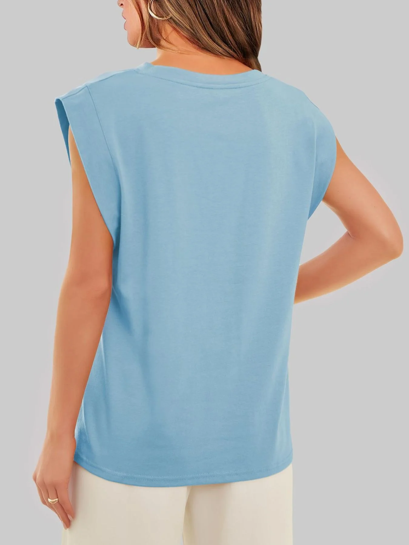 Solid Color Round Neck Tank - Image 21