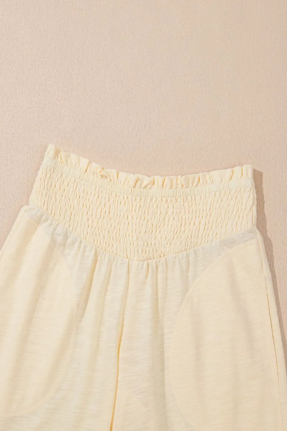 Solid Color Tank Top and Smocked Waist Pants Set - Image 7