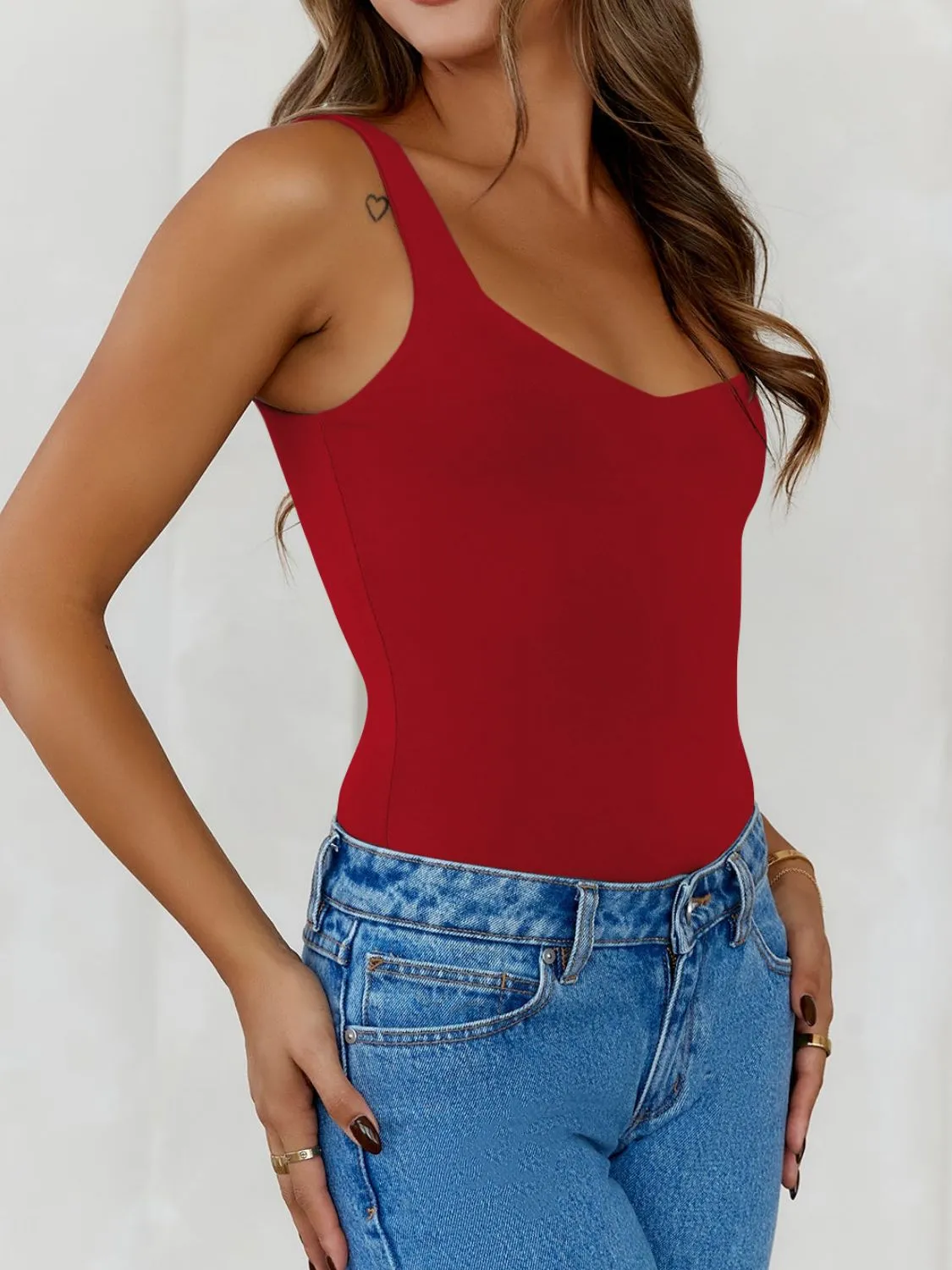 Solid Color Wide Strap Cami - Image 28