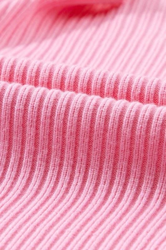 Solid Ribbed Knit Patch Pocket Short Sleeve Sweate - Image 14